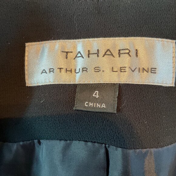NWOT Tahari Arthur S. Levine Black Jacket W/ Pearl Collar & Cuff Details Size 4 - Picture 6 of 10
